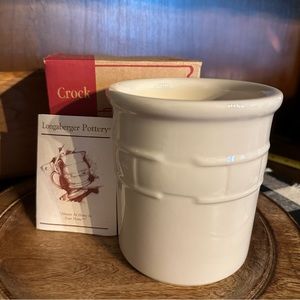 Longaberger Ivory Crock with box